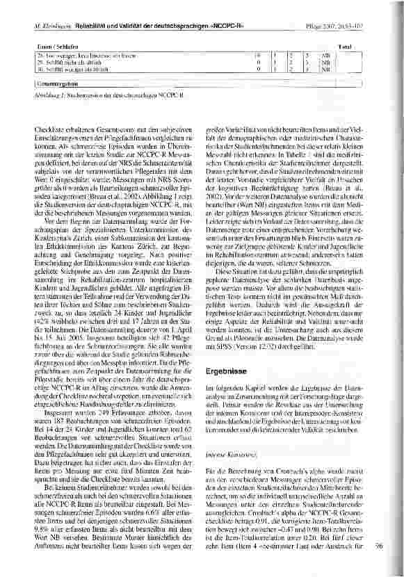 Vorschauseite 4: Reliabilität und Validität der deutschsprachigen NCCPC-R