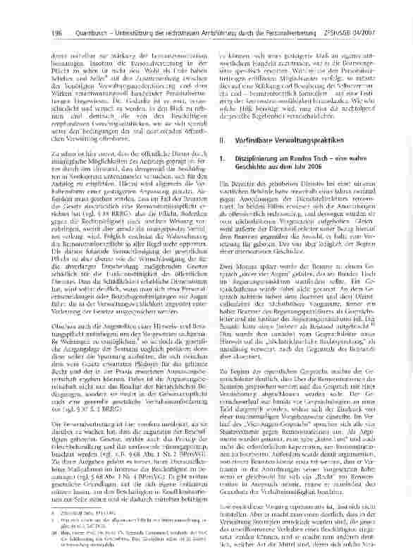Vorschauseite 2: Unterstützung der rechtstreuen Amtsführung durch die Personalvertretung - Ein Nebenweg zur Verwaltungsmodernisierung