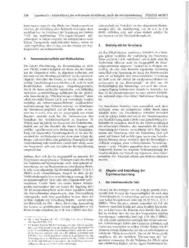 Vorschauseite 4: Unterstützung der rechtstreuen Amtsführung durch die Personalvertretung - Ein Nebenweg zur Verwaltungsmodernisierung