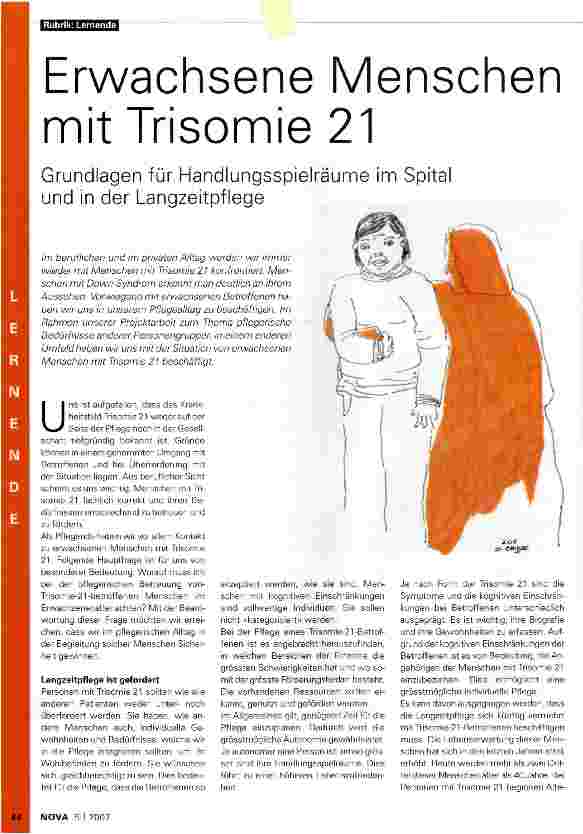 Vorschauseite 1: Erwachsene Menschen mit Trisomie 21