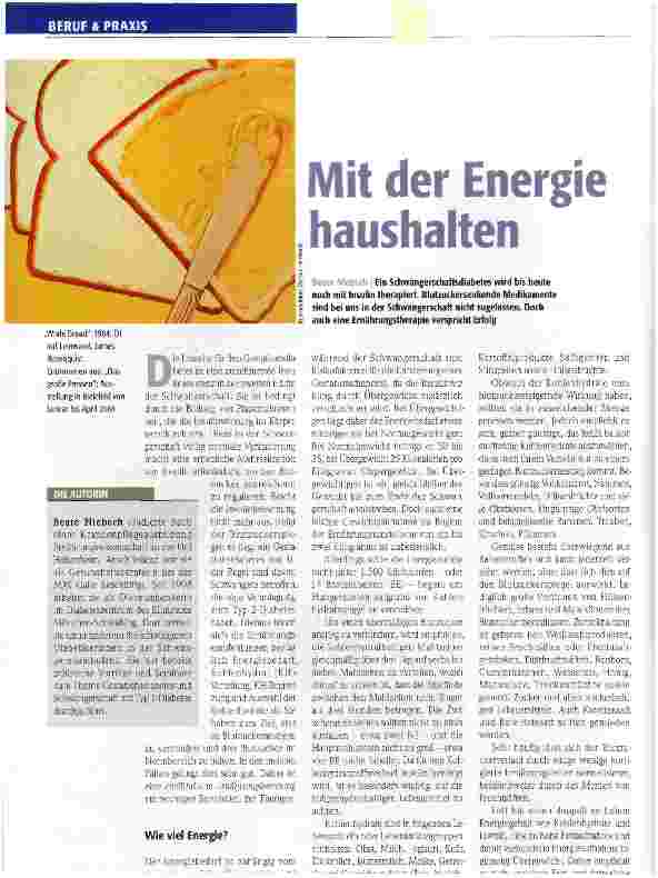 Vorschauseite 1: Mit der Energie haushalten