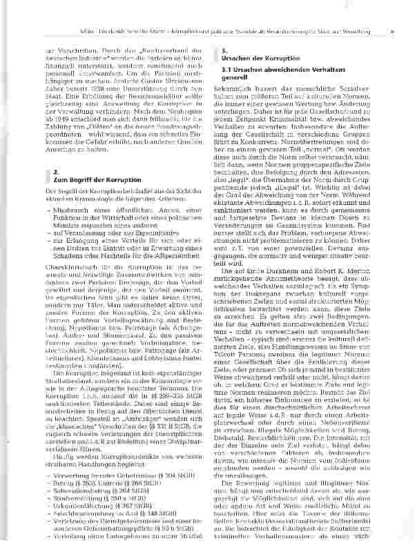 Vorschauseite 2: Die dunkle Seite der Macht- Korruption und politische Skandale als Herausforderung für Staat und Verwaltung