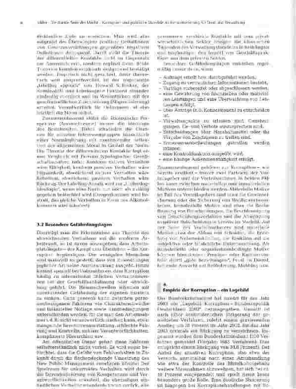 Vorschauseite 3: Die dunkle Seite der Macht- Korruption und politische Skandale als Herausforderung für Staat und Verwaltung
