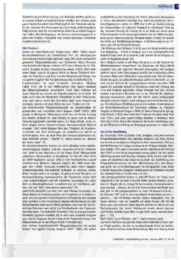 Vorschauseite 2: Anästhesiepflege in den USA1