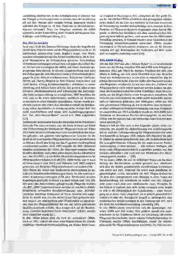Vorschauseite 4: Anästhesiepflege in den USA1