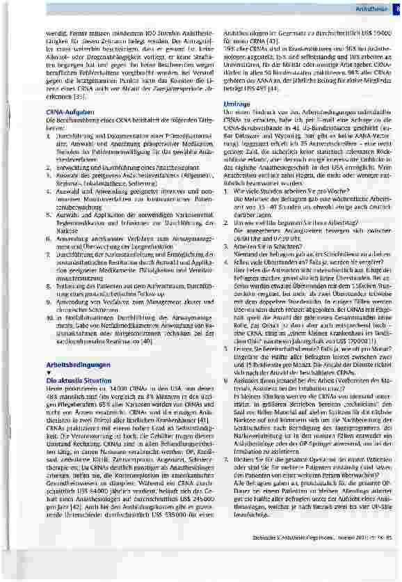 Vorschauseite 6: Anästhesiepflege in den USA1