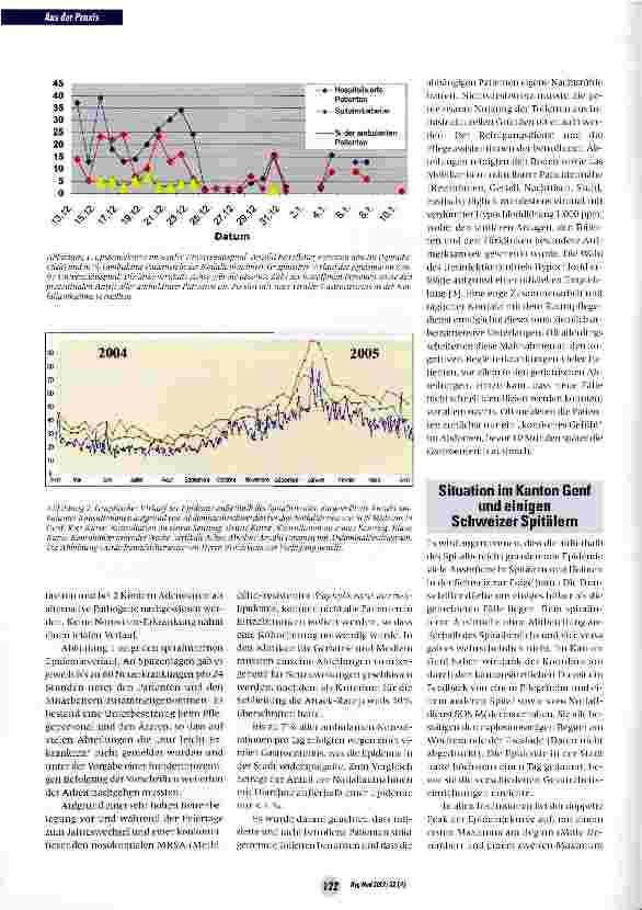 Vorschauseite 3: Noroviren-Epidemie in der Schweiz, Winter 2004 / 2005: Lehren und Maßnahmen aus der Perspektive der Spitalhygiene