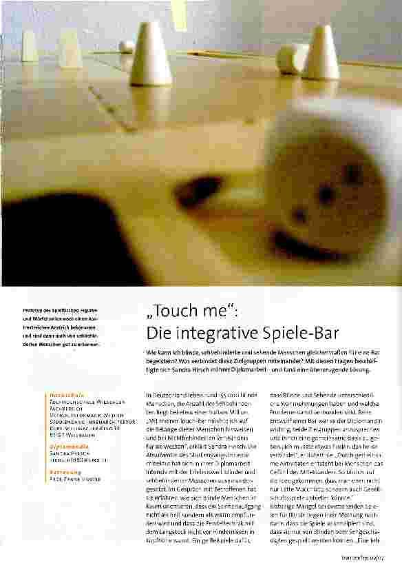 Vorschauseite 1: Touch me: Die integrative Spiele-Bar