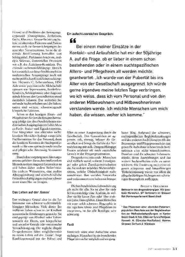 Vorschauseite 2: Mit einer Suchtkrankheit älter und pflegebedürftig werden