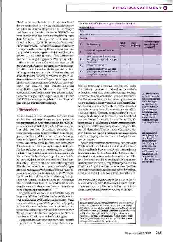 Vorschauseite 4: Einführung EDV-gestützter Dokumentation in Pflegeeinrichtungen - Teil 1: Anforderungen festlegen