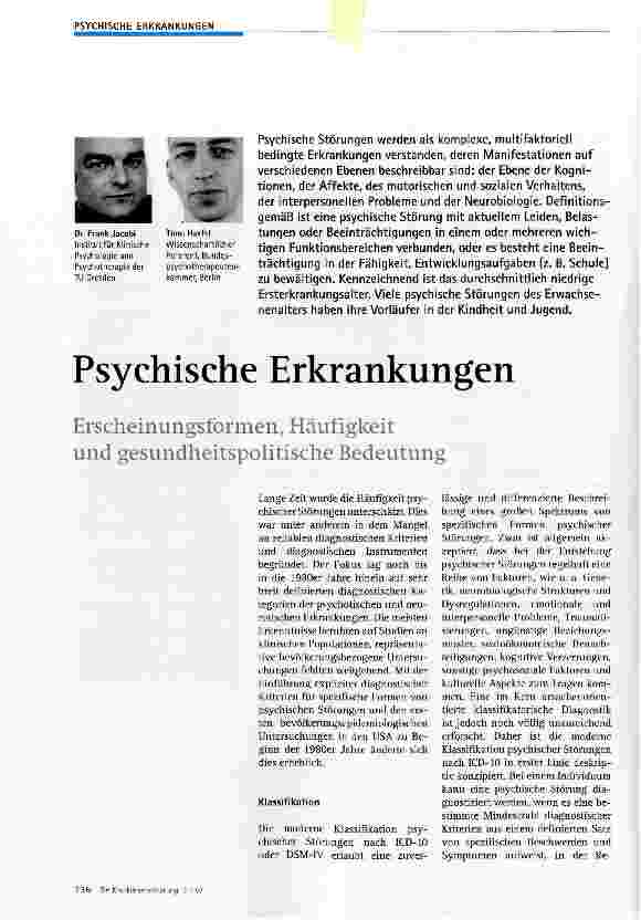 Vorschauseite 1: Psychische Erkrankungen