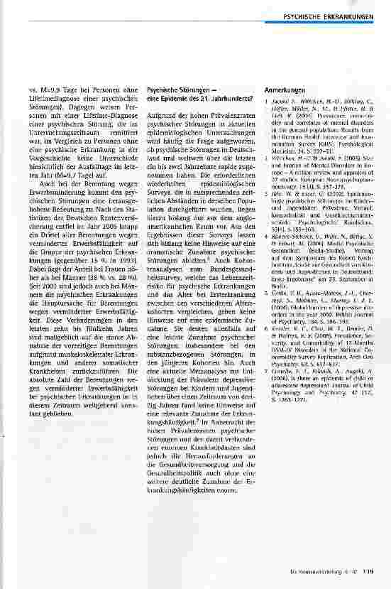 Vorschauseite 4: Psychische Erkrankungen