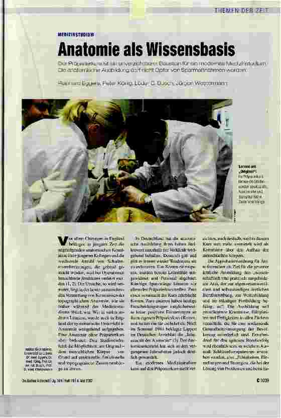 Vorschauseite 1: Anatomie als Wissensbasis