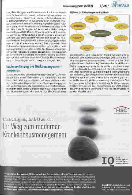 Vorschauseite 3: Einführung eines softwareunterstützten integrierten und ganzheitlichen Risikomanagements im Universitätsklinikum Münster