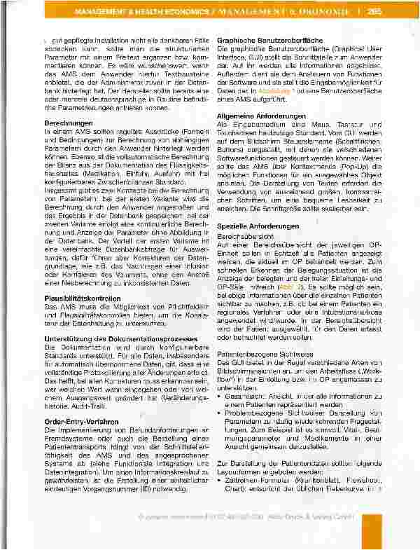 Vorschauseite 4: Spezielle Empfehlungen und Anforderungen zur Implementierung eines Anästhesie-Informations-Management-Systems*