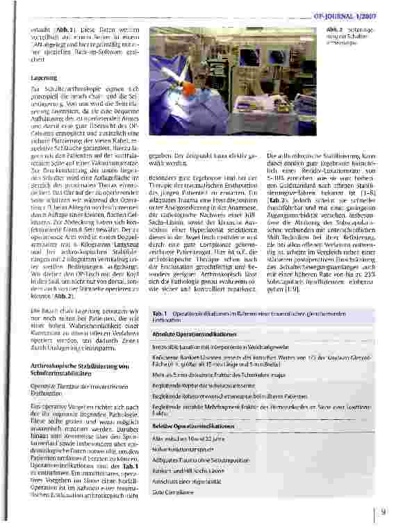 Vorschauseite 2: Arthroskopische Chirurgie an der Schulter