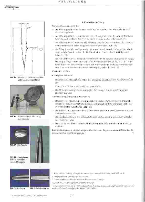 Vorschauseite 3: Sichtund Funktionskontrolle von Standard-Pinzetten