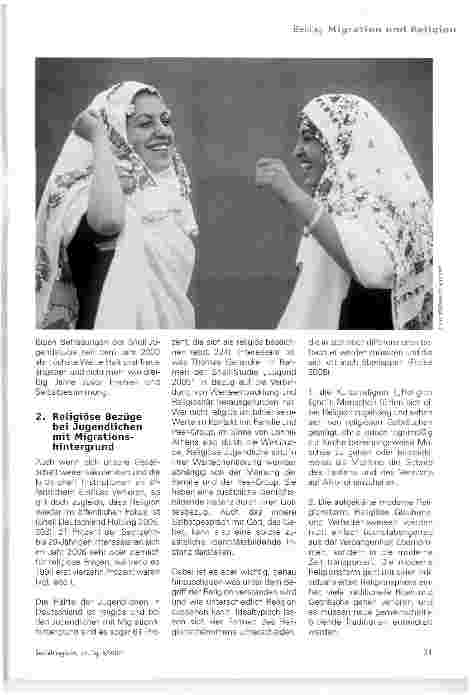 Vorschauseite 2: Jugend, Religion, Migration