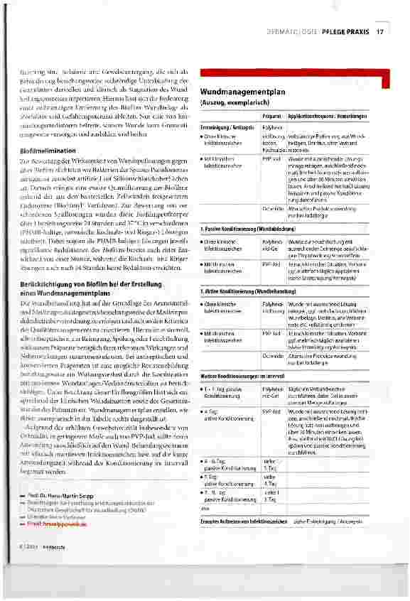 Vorschauseite 2: Biofilm - Störfaktor bei der Wundheilung