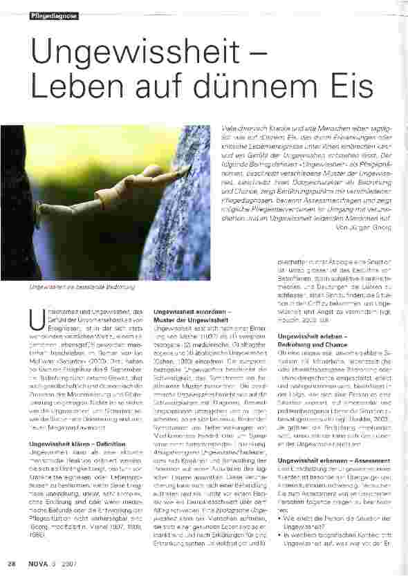 Vorschauseite 1: Ungewissheit -Leben auf dünnem Eis