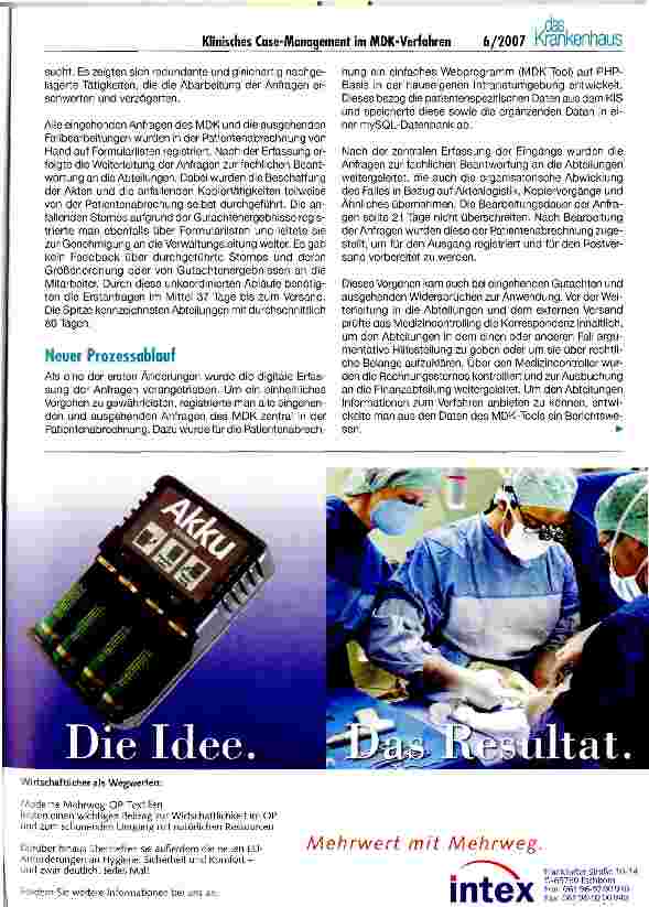 Vorschauseite 2: Erlössicherung durch Klinisches Case-Management im MDK-Verfahren