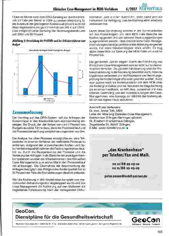 Vorschauseite 4: Erlössicherung durch Klinisches Case-Management im MDK-Verfahren