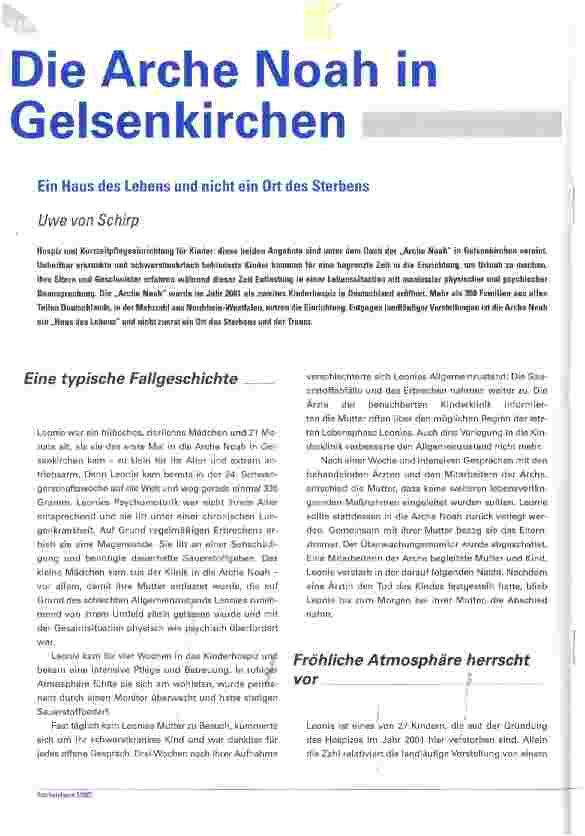 Vorschauseite 1: Die Arche Noah in Gelsenkirchen