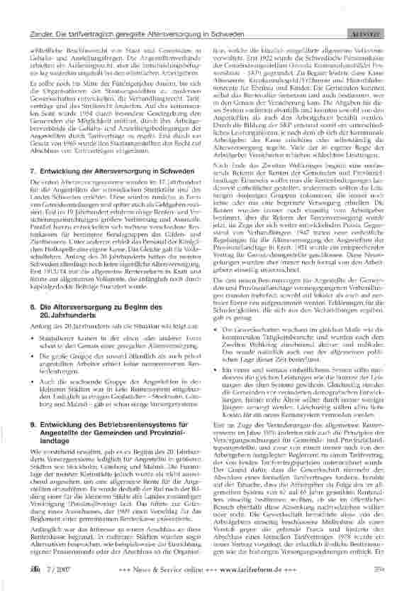 Vorschauseite 3: Die tarifvertraglich geregelte Altersversorgung in Schweden