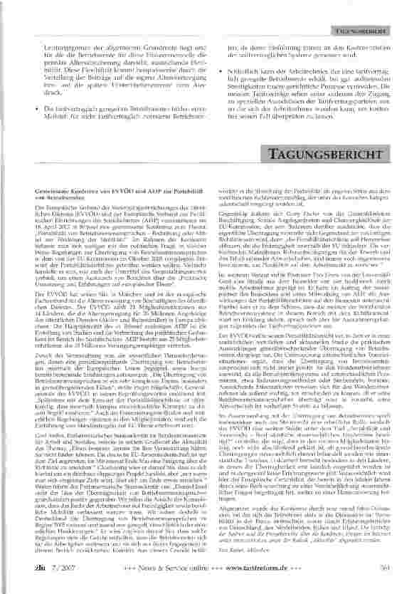 Vorschauseite 5: Die tarifvertraglich geregelte Altersversorgung in Schweden