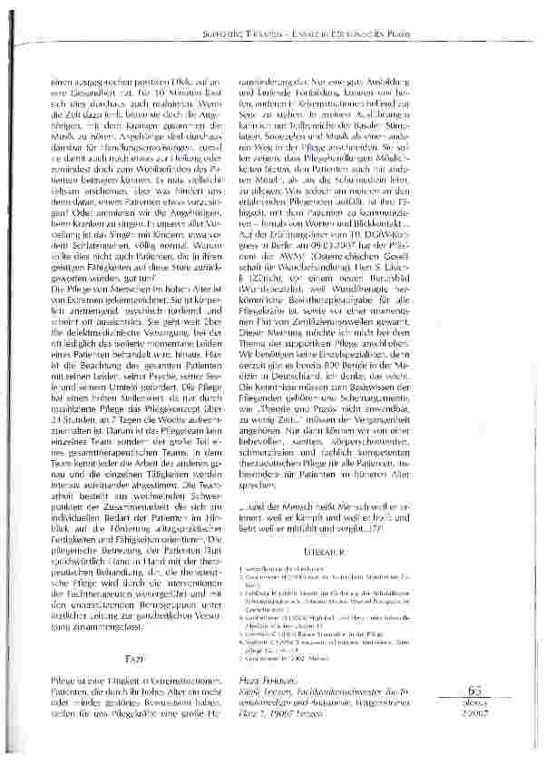 Vorschauseite 4: Supportive Therapien-Einsatz in der klinischen Praxis