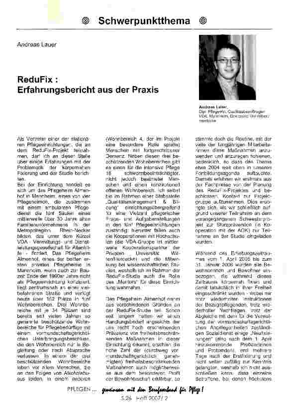 Vorschauseite 1: ReduFix :Erfahrungsbericht aus der Praxis