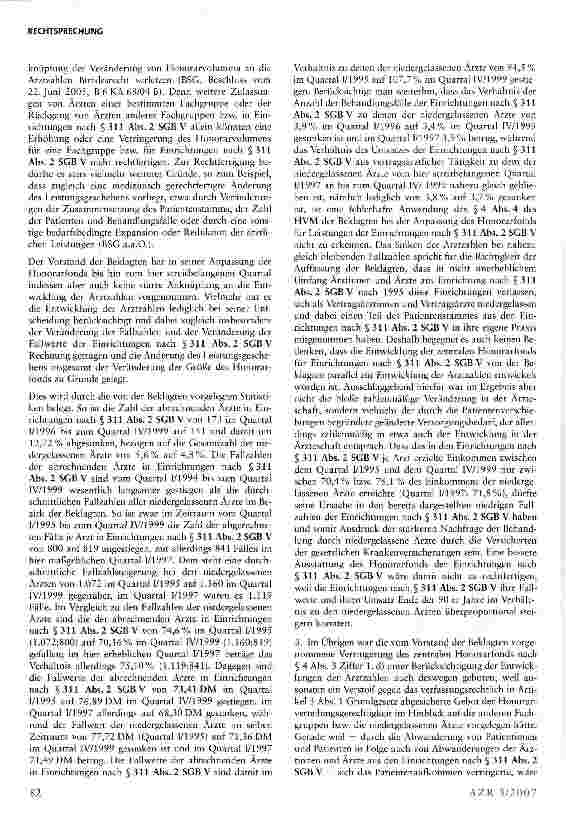 Vorschauseite 3: Veränderungen der Ärzteanzahl beeinflussen nur bedingt das ärztliche Honorarvolumen