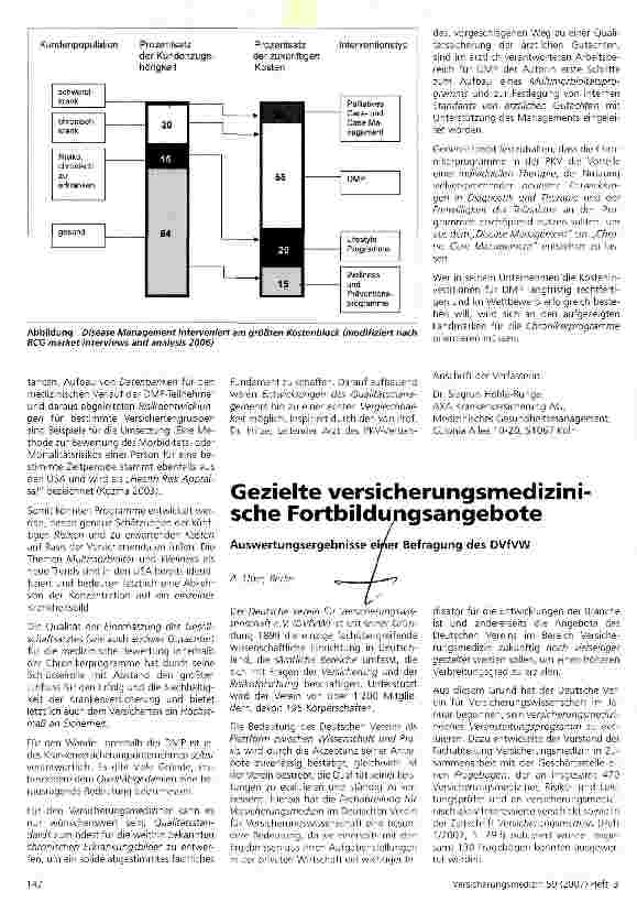 Vorschauseite 1: Gezielte versicherungsmedizinische Fortbildungsangebote
