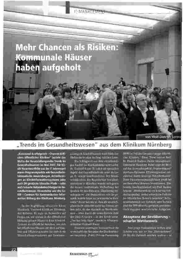 Vorschauseite 1: Mehr Chancen als Risiken: Kommunale Häuser haben aufgeholt