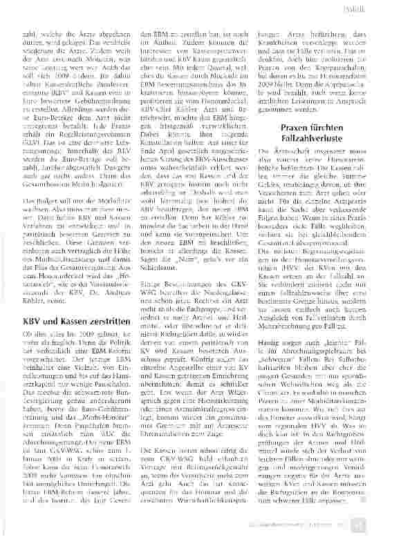 Vorschauseite 2: Niedergelassene hoffen auf feste Preise