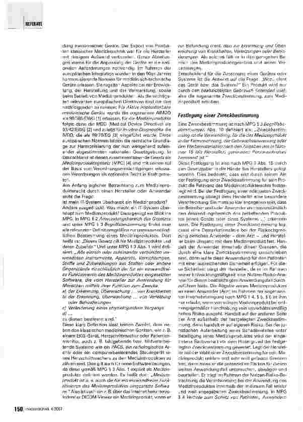 Vorschauseite 2: Das Medizinprodukterecht bei der Etablierung moderner IT-Technologien