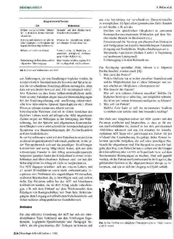 Vorschauseite 2: Alltagsorientierte Therapie bei Patienten mit kognitiven Einschränkungen, Beeinträchtigungen der Motorik und schweren Aphasien