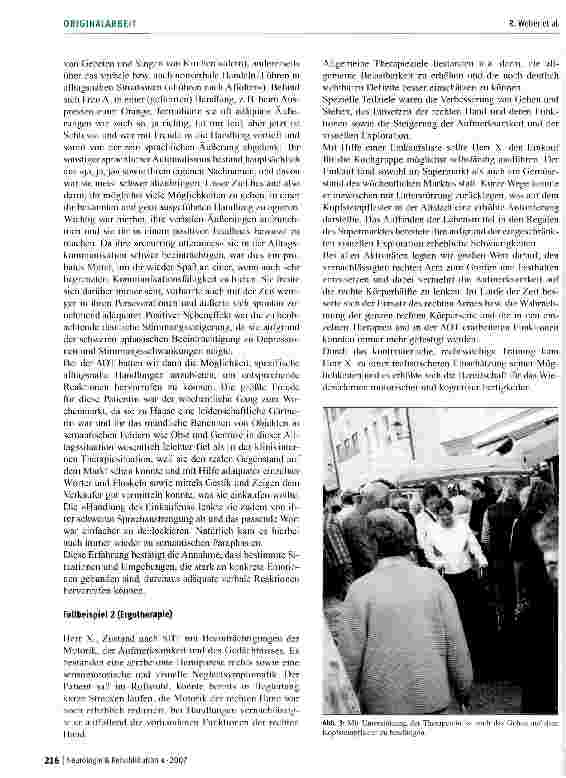 Vorschauseite 4: Alltagsorientierte Therapie bei Patienten mit kognitiven Einschränkungen, Beeinträchtigungen der Motorik und schweren Aphasien