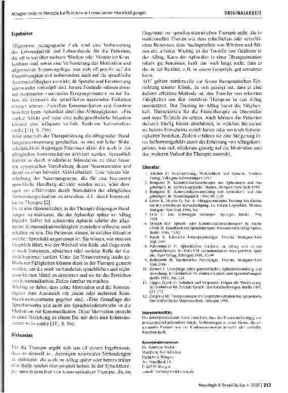 Vorschauseite 5: Alltagsorientierte Therapie bei Patienten mit kognitiven Einschränkungen, Beeinträchtigungen der Motorik und schweren Aphasien