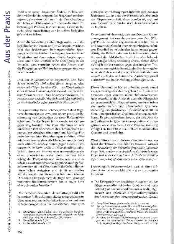 Vorschauseite 4: Standortbestimmung Pflege -zugleich eine Stellungnahme zum gleichnamigen Beitrag von H. Böhme und M. Hasseler in Die Schwester/ Der Pfleger 08/2006 (1. Teil)