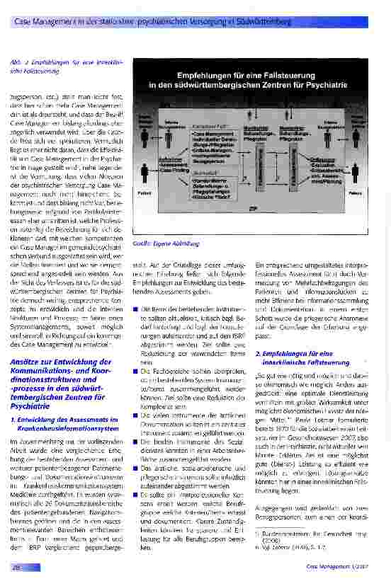 Vorschauseite 3: Case Management in der stationären psychiatrischen Versorgung in Südwürttemberg Standortbestimmung und Ausblick