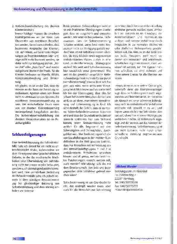 Vorschauseite 5: Medizinisierung und Ökonomisierung in der Behindertenhilfe
