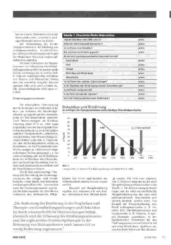 Vorschauseite 2: Prophylaxe und Therapie der Wundheilungsstörung Bedeutung der Ernährung