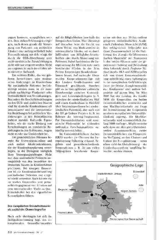Vorschauseite 3: Der globale Gesundheitsmarkt aus der Sicht eines Leistungserbringers