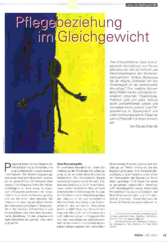 Vorschauseite 1: Pflegebeziehungen im Gleichgewicht