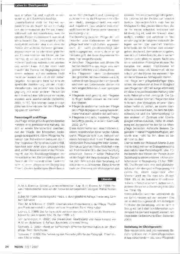 Vorschauseite 2: Pflegebeziehungen im Gleichgewicht