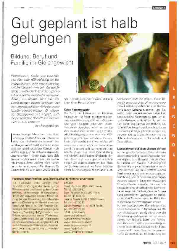Vorschauseite 1: Gut geplant ist halb gelungen