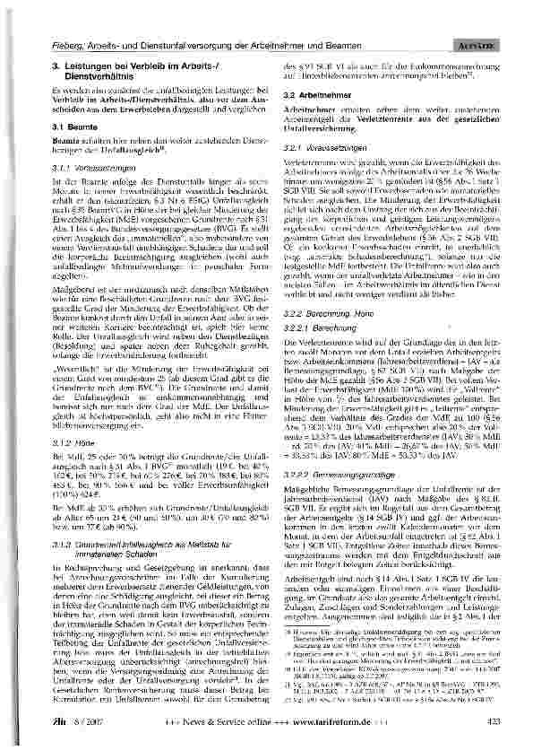 Vorschauseite 3: Arbeitsund Dienstunfallversorgung der Arbeitnehmer und Beamten im öffentlichen Dienst - ein Vergleich