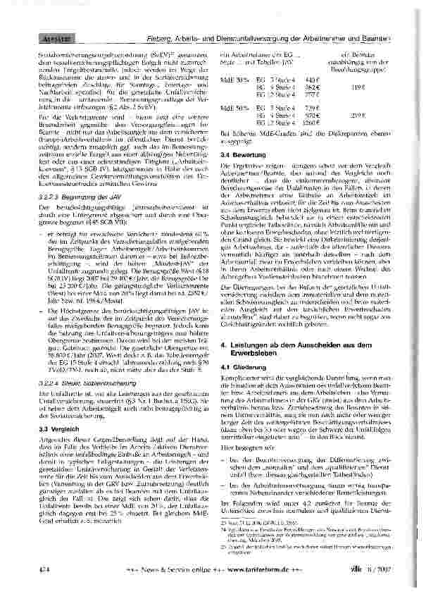 Vorschauseite 4: Arbeitsund Dienstunfallversorgung der Arbeitnehmer und Beamten im öffentlichen Dienst - ein Vergleich