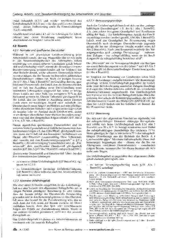 Vorschauseite 5: Arbeitsund Dienstunfallversorgung der Arbeitnehmer und Beamten im öffentlichen Dienst - ein Vergleich